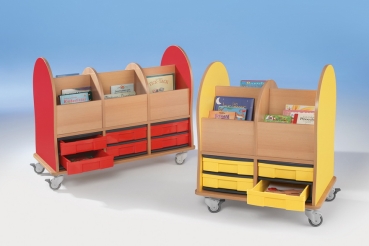 Bücherregal und Wagen für Kindergarten, Kita oder Vorschule