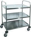 Kita Servierwagen klein aus 3 Borde aus Edelstahl